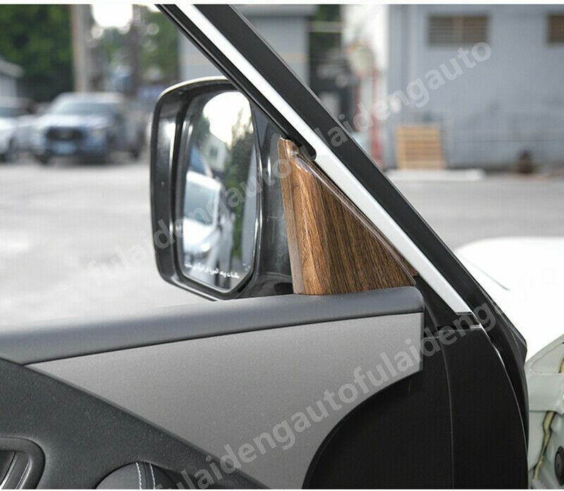 for Nissan Patrol Y62 2017-2019 Wood Grain Window Pillar A Triangle Decor Trim
