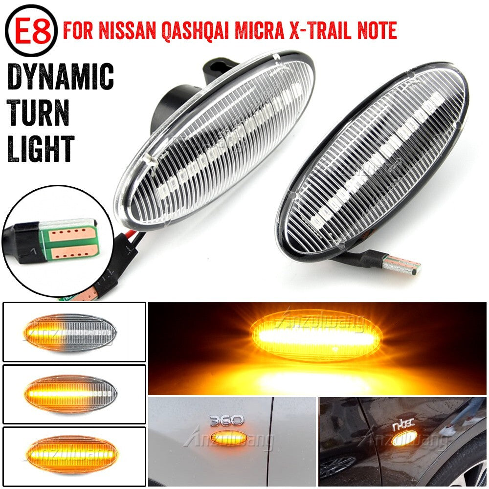 Dynamic Side Marker Turn Light for Nissan Cube Dualis Evalia Interstar Navara