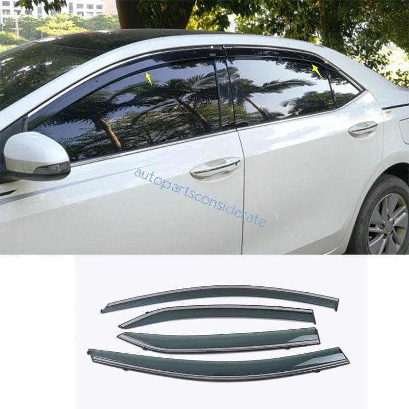 for Toyota for Corolla 14-19 Acrylic Window Visor Shades Sun Rain Guard Deflector 4X