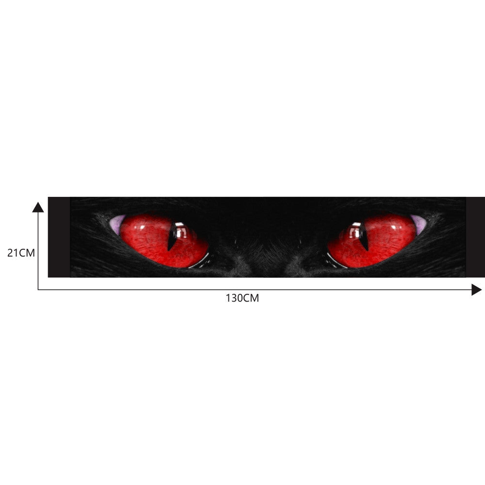 Car Front Windshield Sunshade Decal Window Red Eye Cat Sticker Waterproof