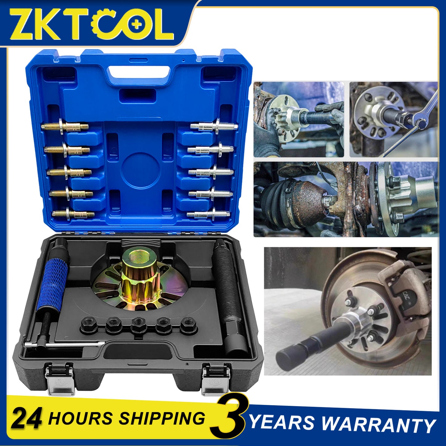 10Ton Hydraulic Wheel Hub Bearing Drive Shaft Puller Extractor Press Puller Tool