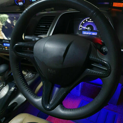 ABS Carbon Fiber inner Steering Wheel Moulding Cover Trim for Honda for Civic 06-11