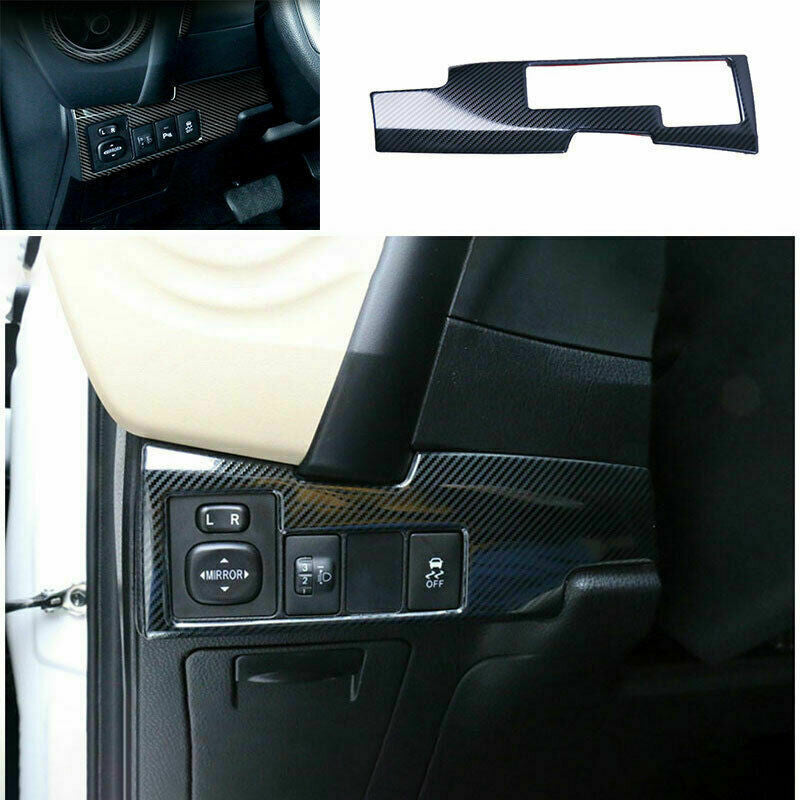 for Toyota for Corolla 2014-2018 Carbon Fiber 1X Headlight Switch Button Panel Trim