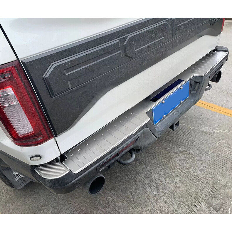 for Ford F150 F-150 2015-20 Silver Rear Bumper Pedal Trunk Door Sill Cover 3Pcs