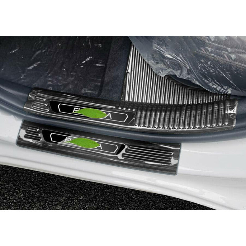 for Hyundai for Elantra 2021-2023 Black Door Sill Scuff Plate Protector Threshold 8x