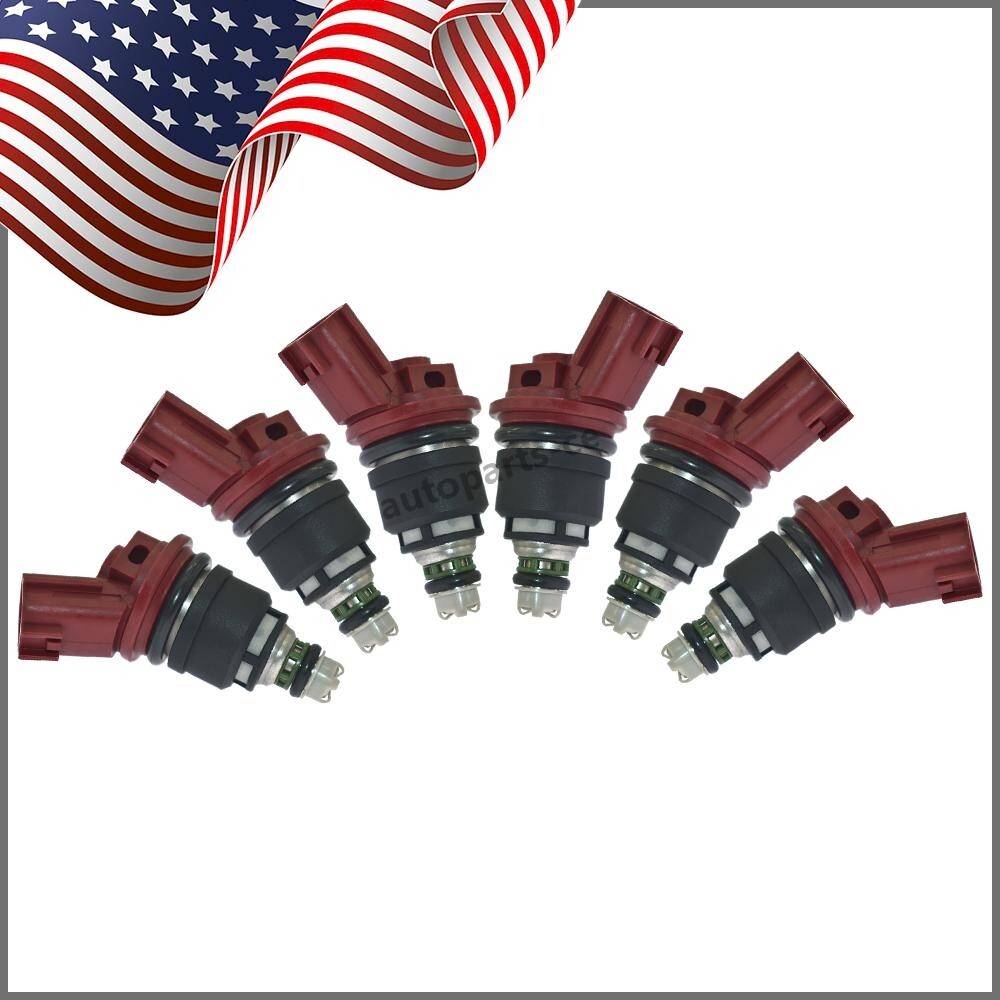 for Nissan Skyline R33 RB25DET ECR33 300ZX 16600-RR544 6Pcs Fuel Injectors 740cc