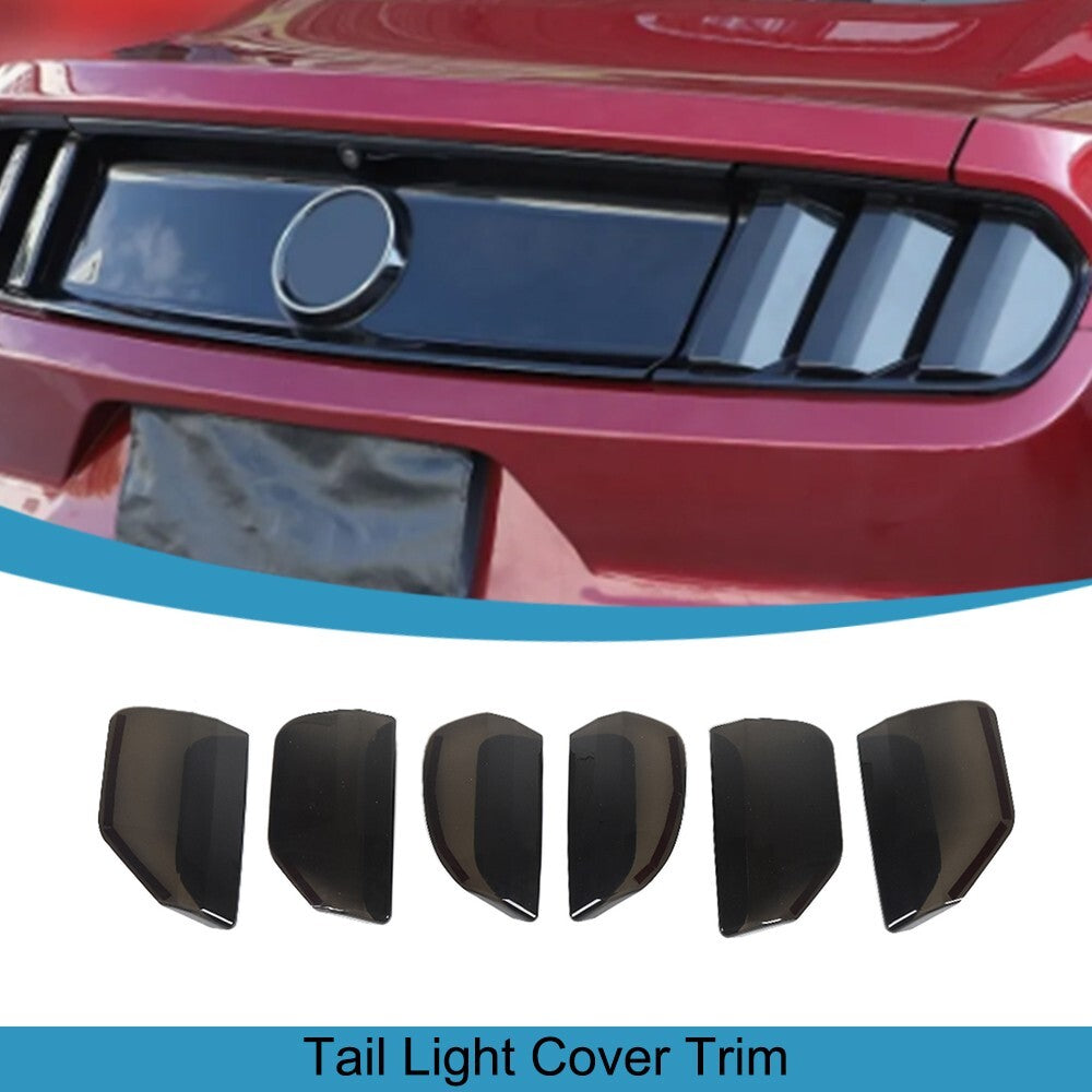6PCS Rear Tail Light Lamp Cover Guard Trim Bezels for Ford for Mustang 2015-2017