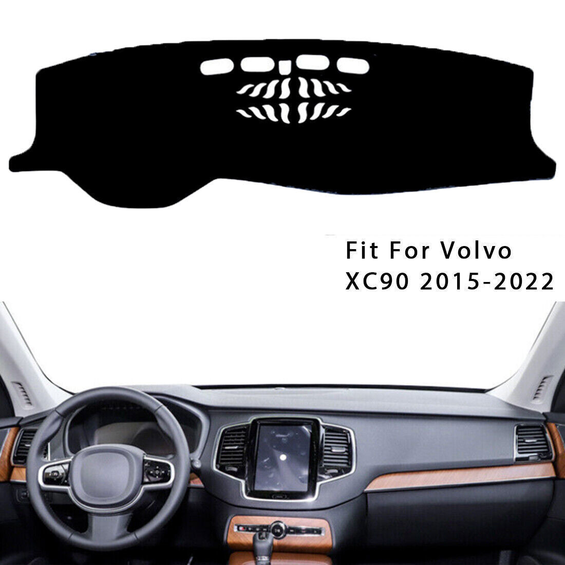 1X Inner Dashboard Dash Mat Non-slip DashMat Sun Shade for Volvo XC90 2015-2022