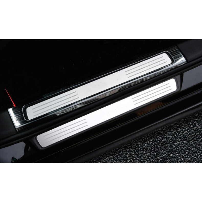 for Volvo S90 2017-2022 Black Door Sill Scuff Plate Trim Protector Threshold 4x