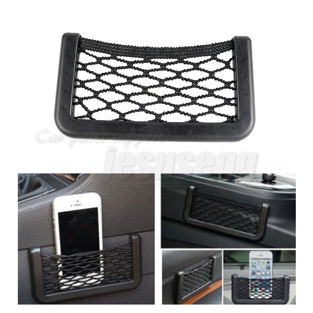 Car Trunk Cargo Interior Storage Mesh Bag Holder Pocket Organizer Black