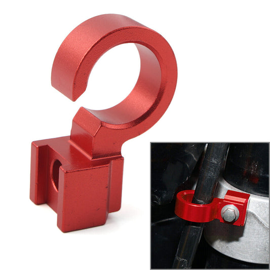 Red CNC Billet Front Brake Hose Line Clamp Guide for Suzuki DRZ400SM 2005-22