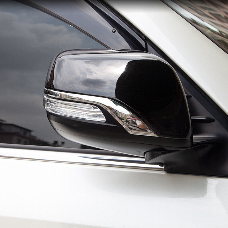 Glossy Black Rearview Mirror Cap Cover Replace for toyota for Land Cruiser 2016-2021