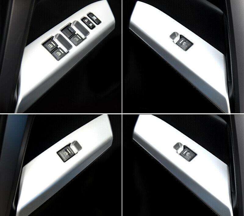 for Toyota RAV4 2013-2018 Matte Silver Window Lock Lift Switch Button Panel Trim