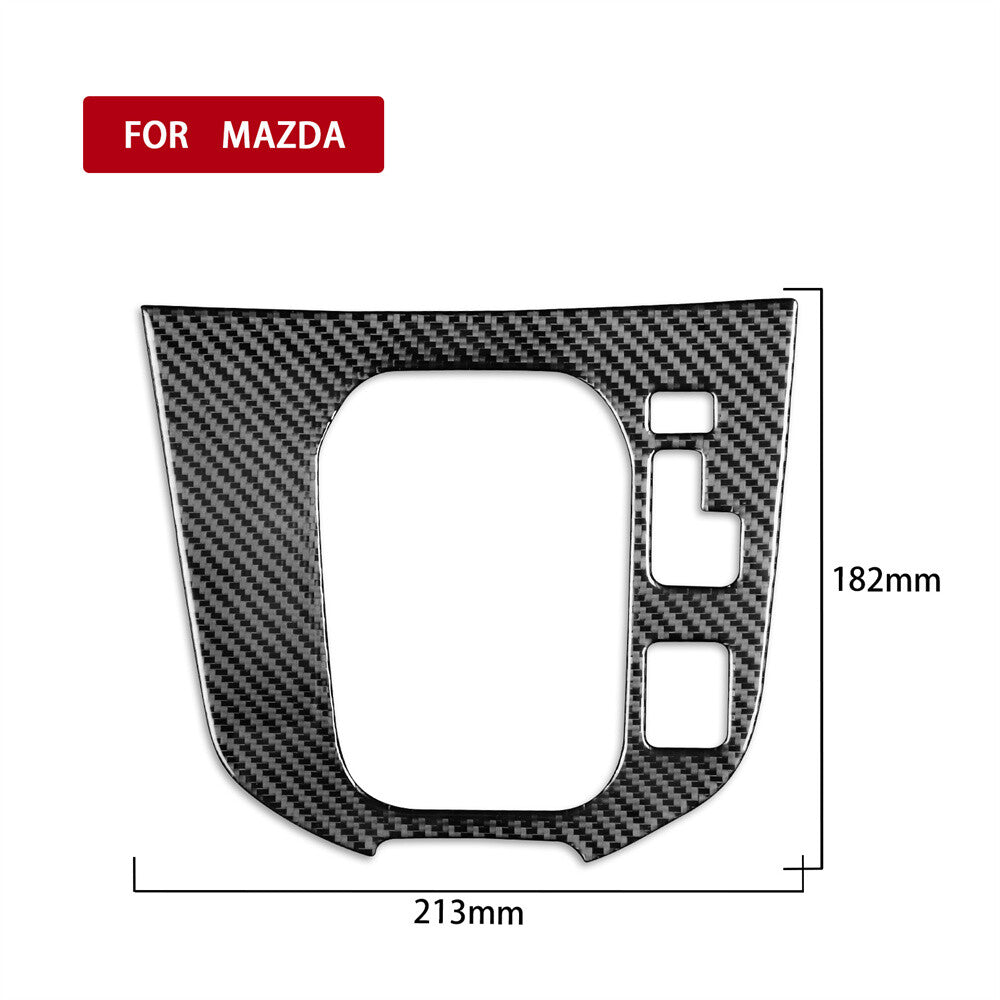 for Mazda CX-9 2016-2022 Central Control Gear Shift Panel Cover RHD Carbon Fiber