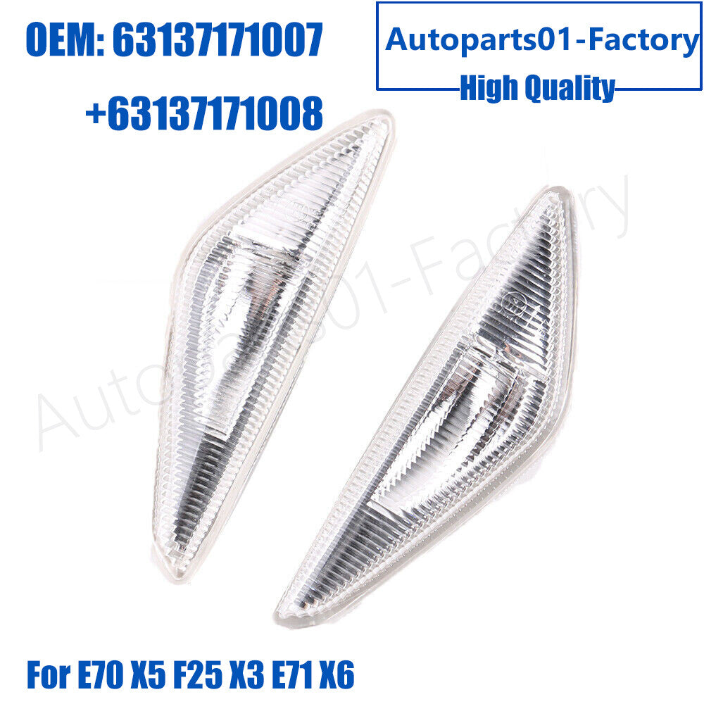 1Pair L+R Marker Turn Signal Light Indicator for BMW E70 X5 F25 X3 E71 X6