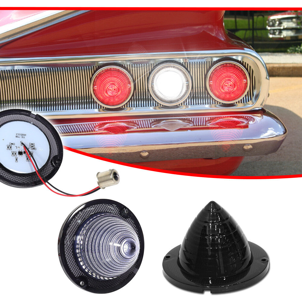 Suitable for 1960-1961 Impala for Chevrolet El Camino smoke rear backup reverse light (white).
