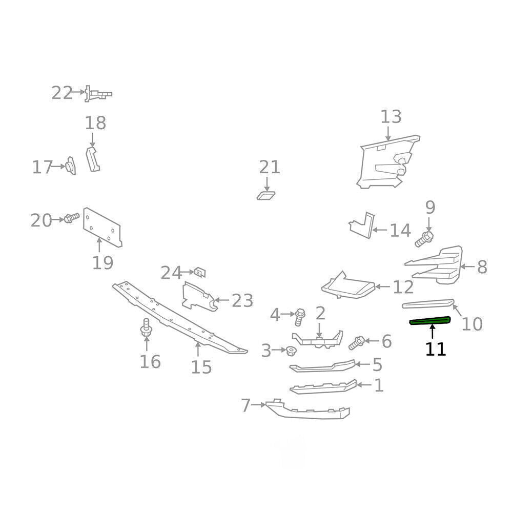 Front Fog Light Lamp Strip Trim Left for Land Rover for Range Rover Evoque 2020-2022