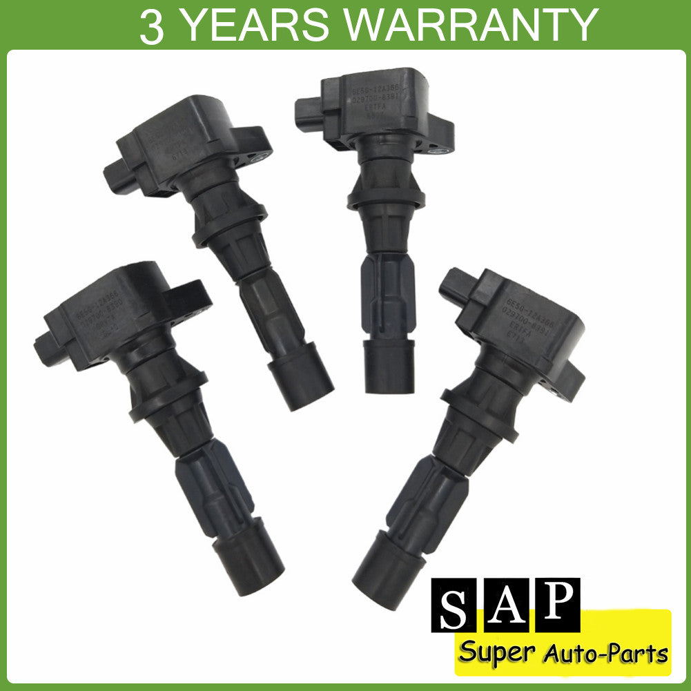 Set of 4 New Ignition Coils 6E5G-12A366 for Ford Fusion for Mercury Milan 2.3L 06-09