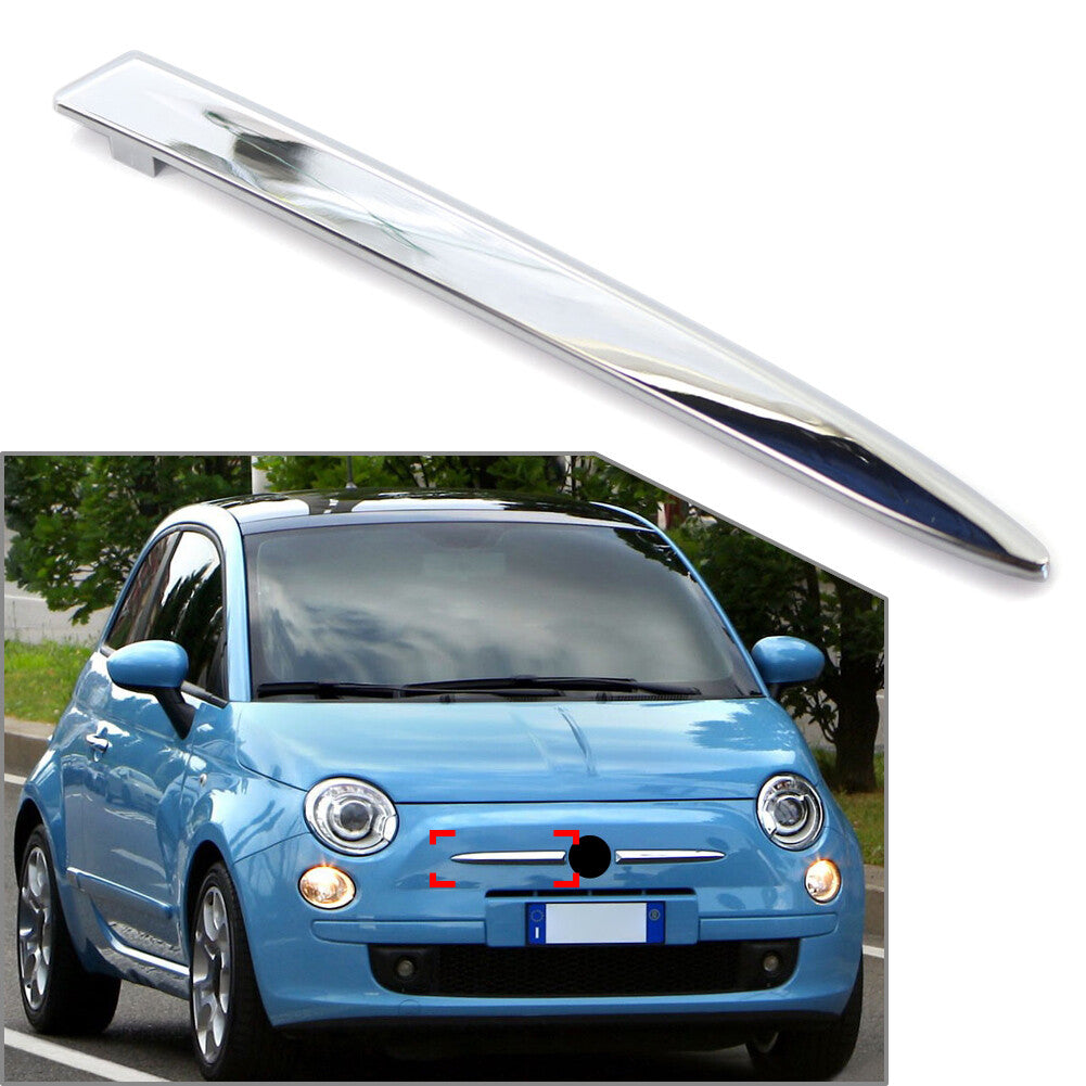 for FIAT 500 2007-15 2008 09 Silver Front Right Side Bumper Upper Mounding Trim