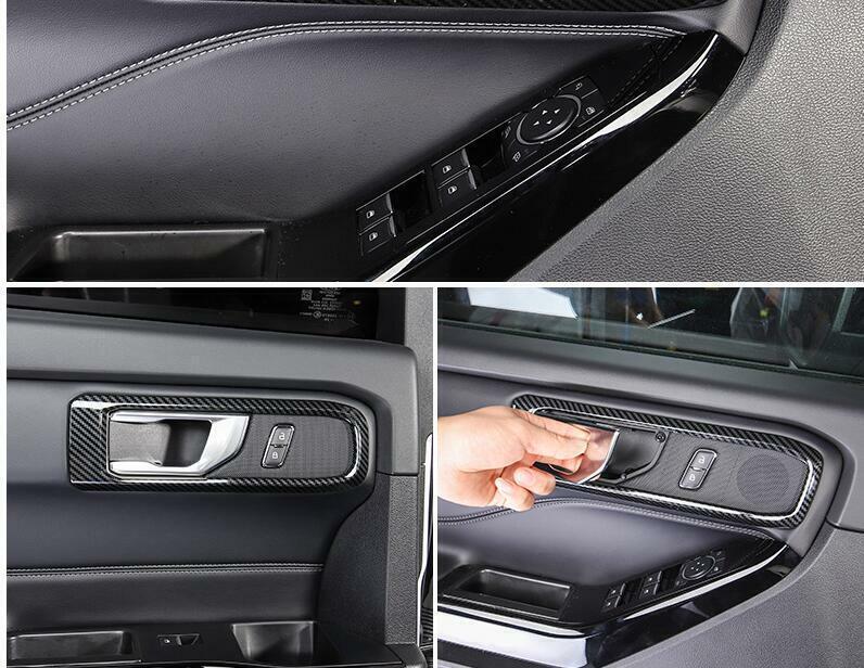 for Ford Explorer 2020-2022 Carbon Fiber Interior Door Handle Cover Trim 4PCS