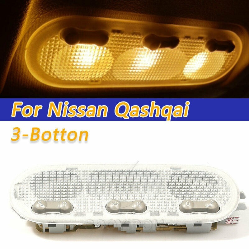 for Nissan Qashqai Sunny Micra/march 3-Botton Car Interior Dome Reading Light