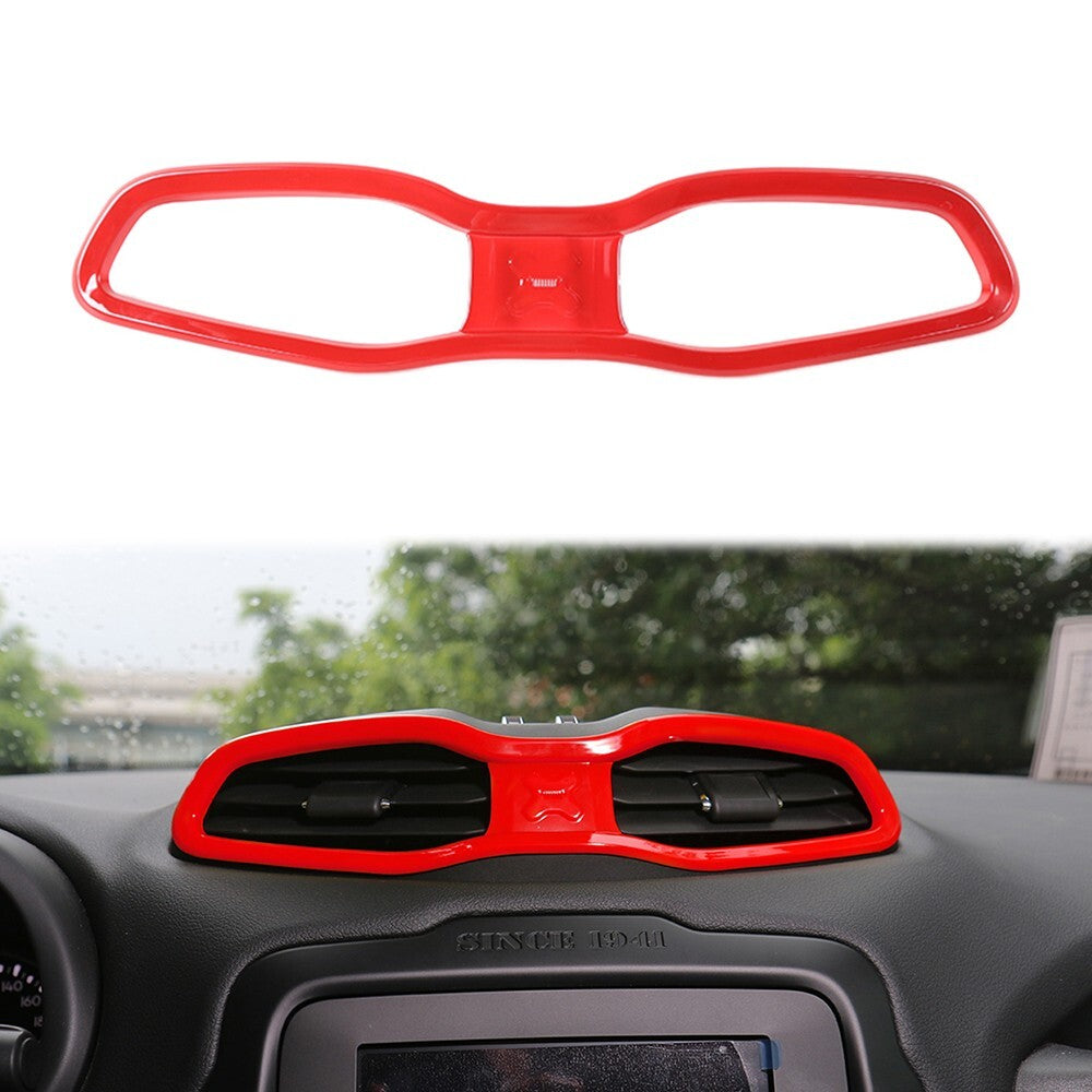 Red Dashboard Air Vent Outlet Frame Cover Trim for Jeep Renegade 2015+ ABS
