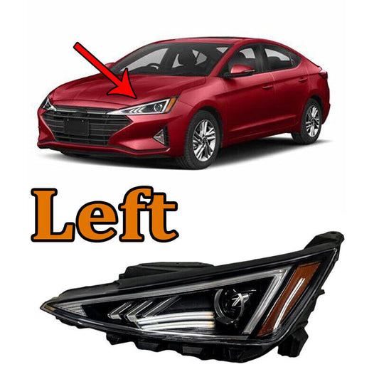 1 PCS Left Side for Hyundai for Elantra 2019 2020 Left Headlight Assembly W/ LED DRL