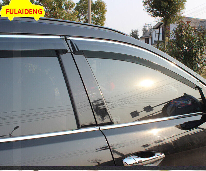 for Cadillac XTS 2013-2019 Side Window Sun Vent Visor Rain Deflector Guards Trim