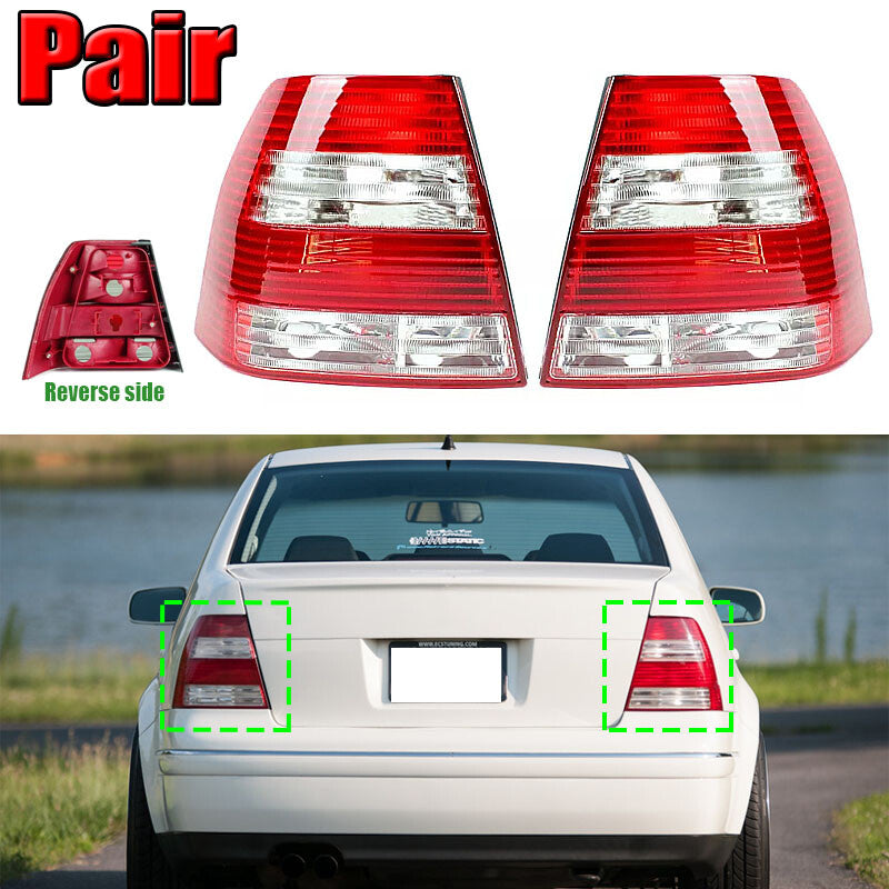 2-pack for Volkswagen for Jetta MK4 GLI Sedan 2002-2007 LHRH - Rear brake taillights without bulbs.