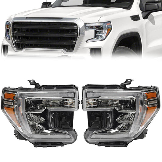 2P For 2019-2021 for GMC for Sierra 1500 Headlights Halogen Signal Lamp Driver Passenger