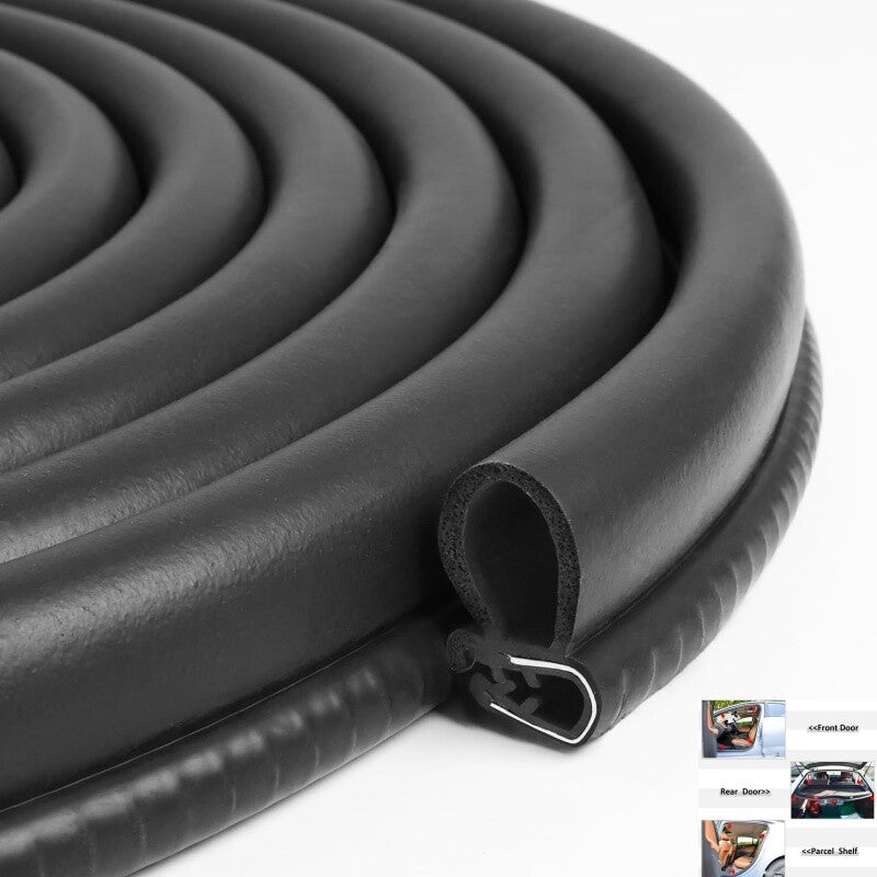 16.4ft Car Door Rubber Seal Strip Trim Seal with Side Bulb Car Weather Stripping