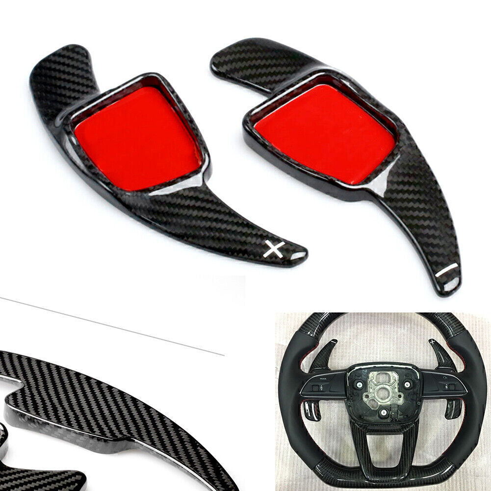 Carbon Fiber Steering Wheel Shift Gear Paddle for Audi A3/4/5 S3/4 Q2/5/7 TT TTS