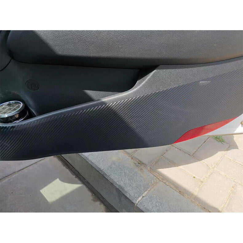 for Hyundai for Elantra 2017-2020 Carbon fiber Door Anti-Kick Panel Guard cover trim