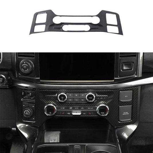 for Ford F150 2021-2023 Carbon Fiber Air Conditioning Switch Panel Cover Trim 1x