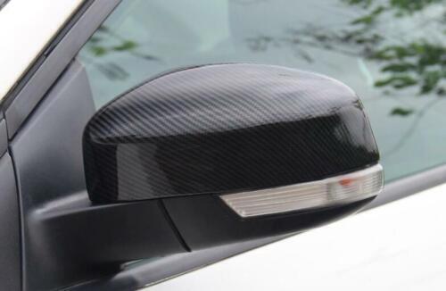 Carbon Fiber ABS Outer Rear View Side Mirror Cover Trim for Ford Focus 2012-2018