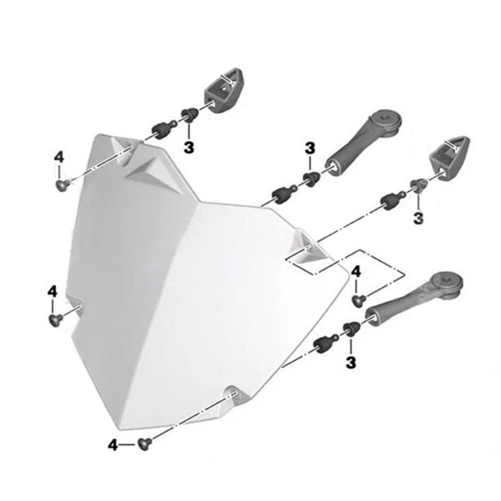 Motorcycle Headlight Guard Transparent Protector Fit for BMW R1200GS R1250GS ADV