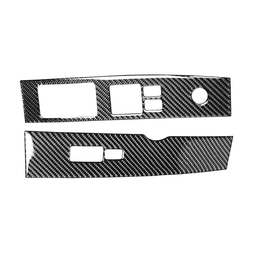 Interior Window Lift Switch Panel Cover Trim Fit for Nissan 350Z 03-09Carbon Fiber
