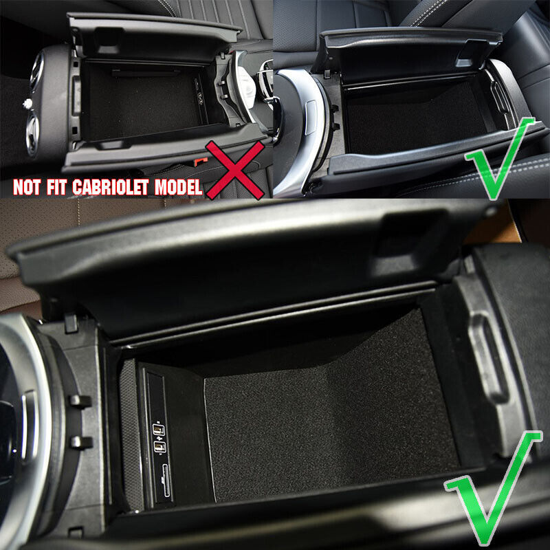 for Mercedes-Benz C Class W205 2015-2018 Armrest Storage Box Center Console Tray