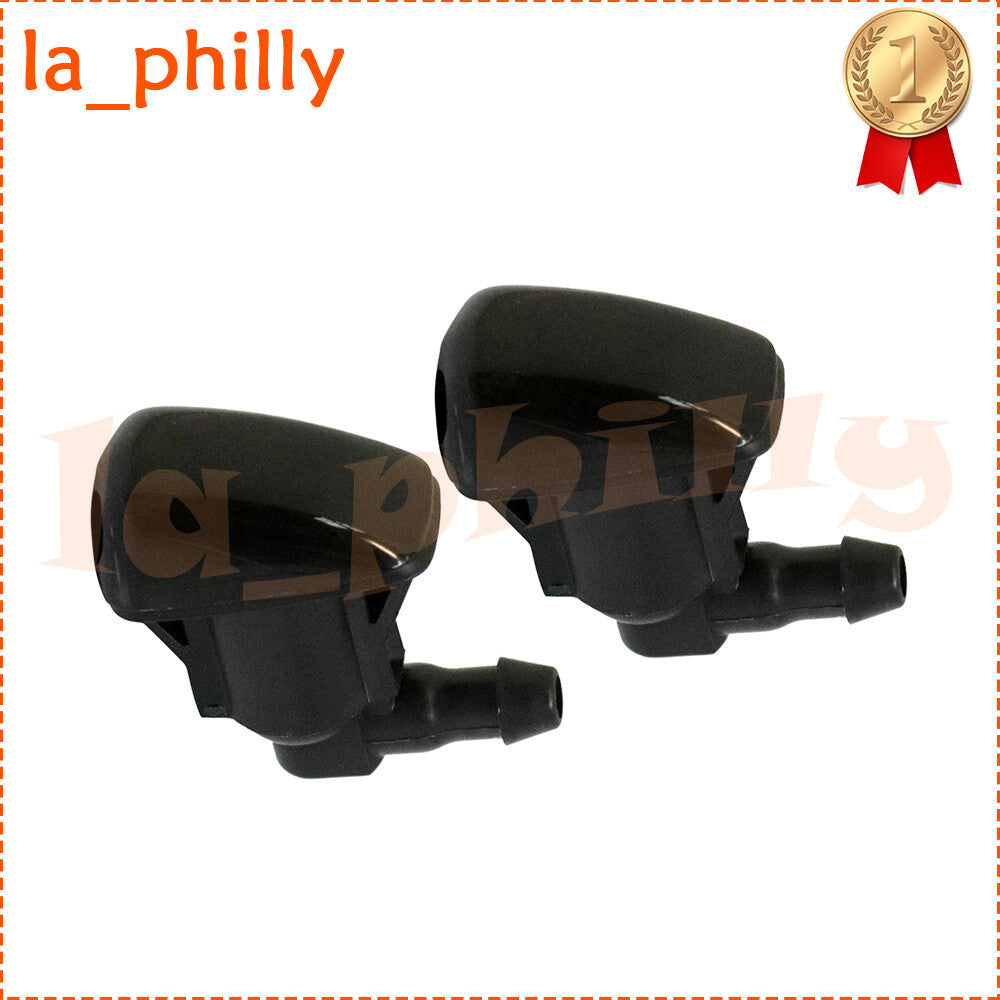 2pcs Front Windscreen Washer Nozzle 85381-44010 Fit for Lexus RX300 Black