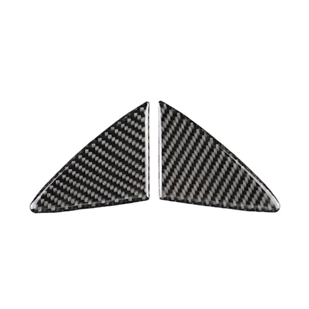 2x Carbon Fiber Front Grille Grill Cover Trim Fit for Mazda 3 Axela 2014 2015 2016
