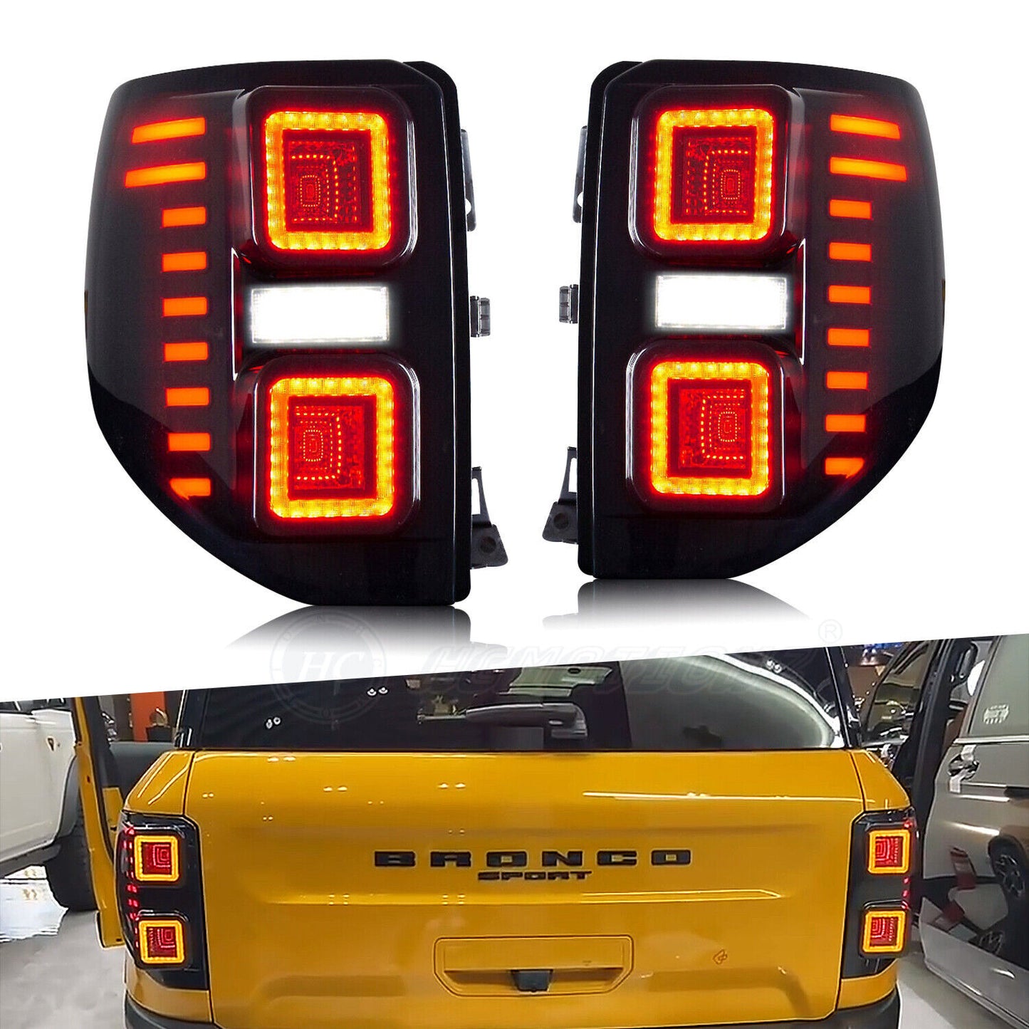 2-Pack LED Taillights for Ford for Mustang Sport 4-Door 2022 2023 Rear Lights