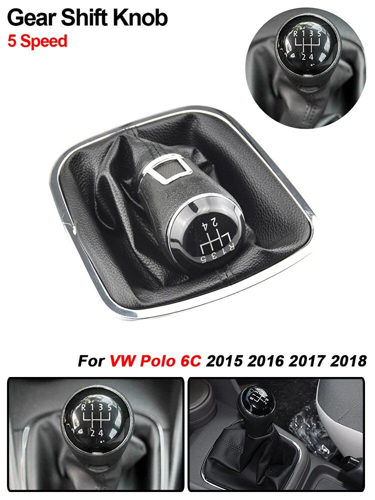 Manual 5 Speed Gear Stick Lever Shift Knob for VW for Volkswagen Polo 6C 2015-2018