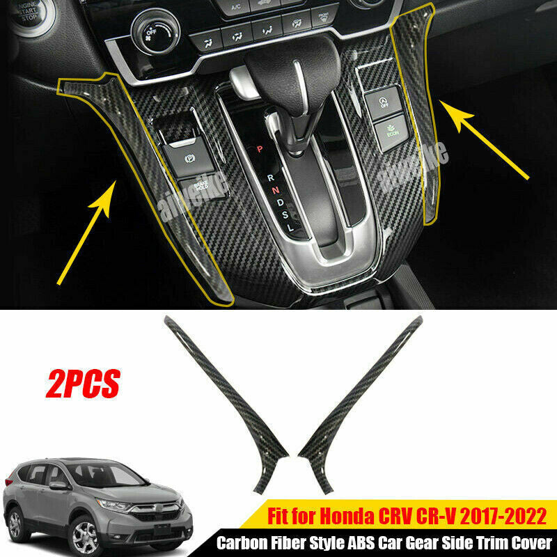 Carbon Fiber Inner Gear Shift Side Trim Strip Cover for Honda CR-V CRV 2017-2022