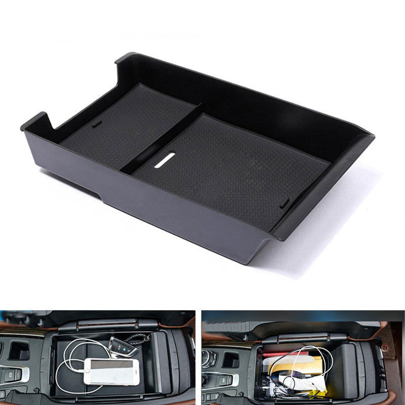 Car Console Centre Armrest Storage Box Container Case Pad Interior For X5 X6