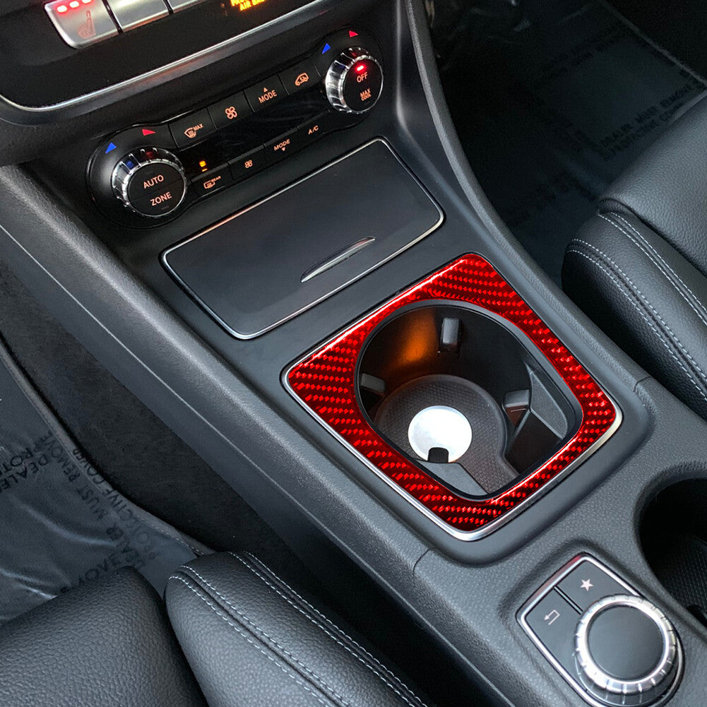 Red Central Cup Holder Trim Cover for Mercedes Benz CLA 2014-2018/GLA 2015-2018