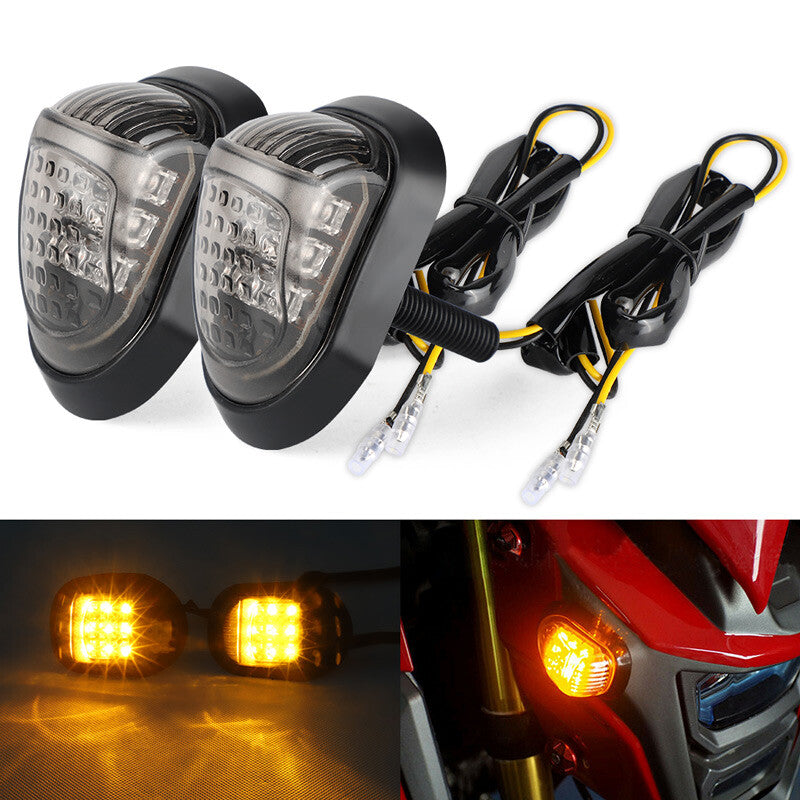 Motorcycle Flush Mount LED Turn Signals Indicator Blinker Amber Light Universal