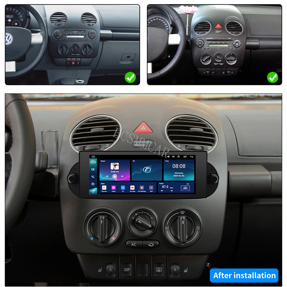 Car Radio Stereo Navigation Fit for VW Beetle 2006-2010 For Carplay Android Auto
