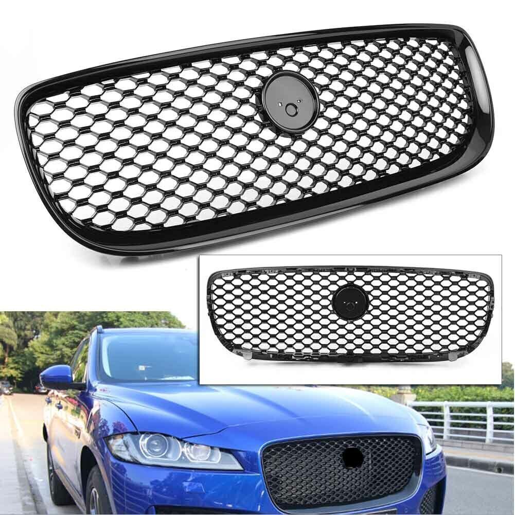 1X Car Radiator Front Bumper Upper Grille Grill Black Fit for Jaguar XE 2015-2018 17