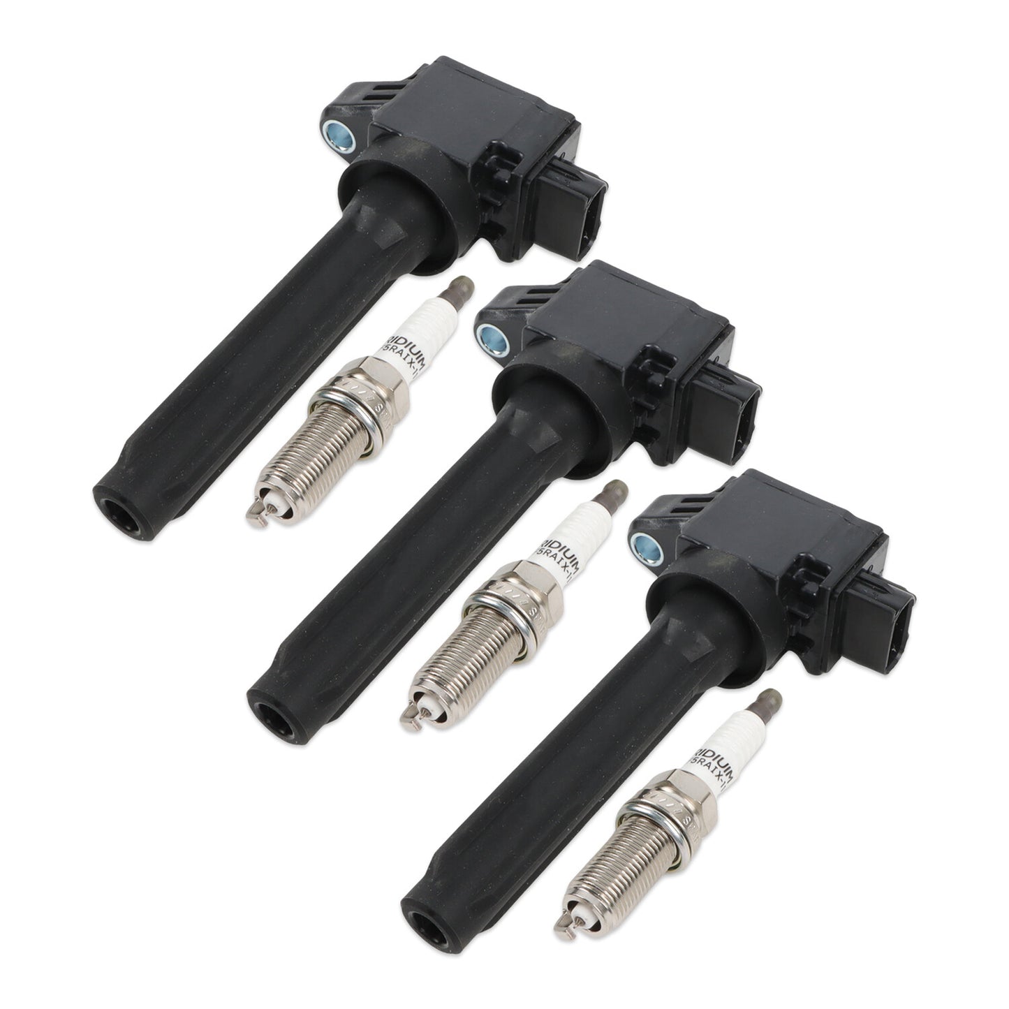 3pcs Ignition Coils+3pcs Iridium Spark Plugs for Mitsubishi Mirage 2014-15