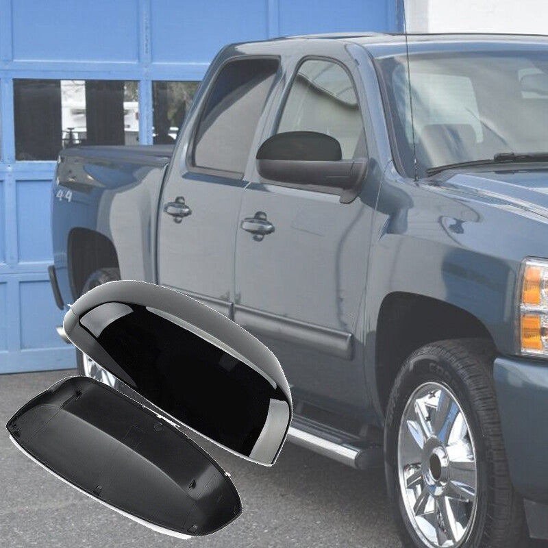 Glossy black mirror-finish protective case for Chevrolet Silverado for GMC for Sierra for Yukon 2007-2013